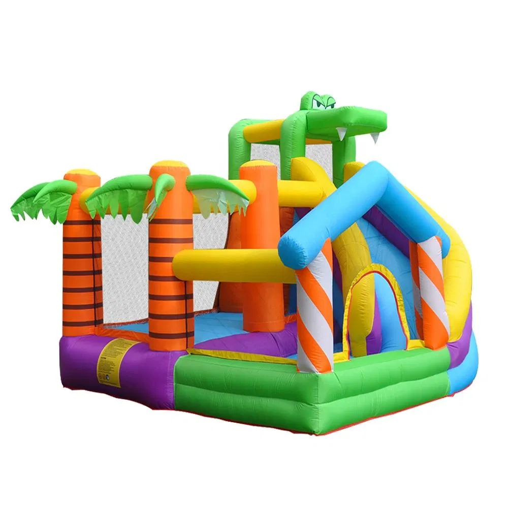 A04-Indoor Inflatable Castle Crocodile Slide Trampoline